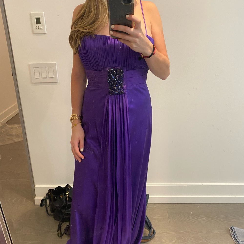 Purple dress beaded detailing size 6